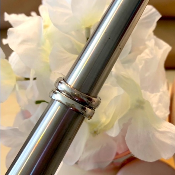 925 Sterling Sliver 2pc Set (Size 7) Amethyst Rings - Picture 9 of 11